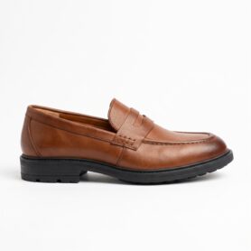 Trending Tan Loafer With Punched Detail